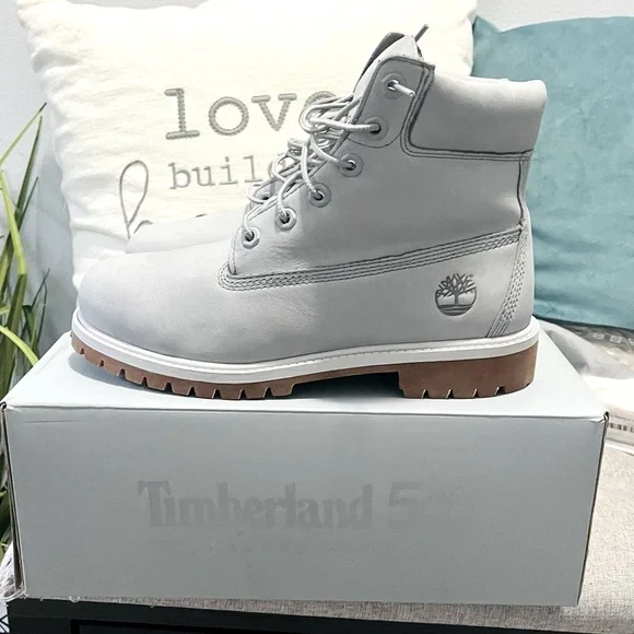 ✨LIKE-NEW✨Timberland Premium 6’ Waterproof (Grey), Men’s Size 5.5/Women’s Size 7 - Picture 8 of 12